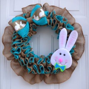 Easter Burlap Wreath for Front Door.